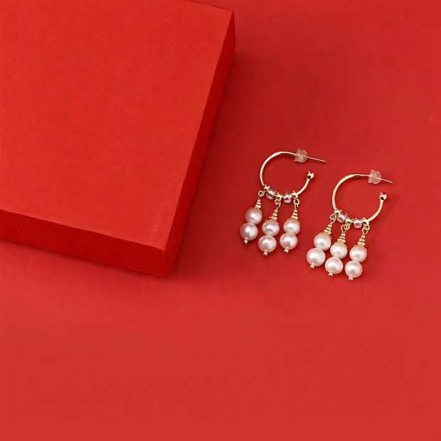 Pearl Luster Pearl New Chinese Style Earrings, Exquisite And Simple, Grand And  Palace Chinese Aesthetic, 925 Silver Needle For Women  Note The Word  Was Not Translated In The Previous