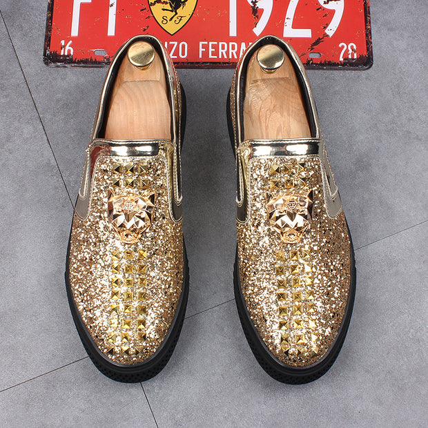 Men's Fashion Sequined Rivet Shoes