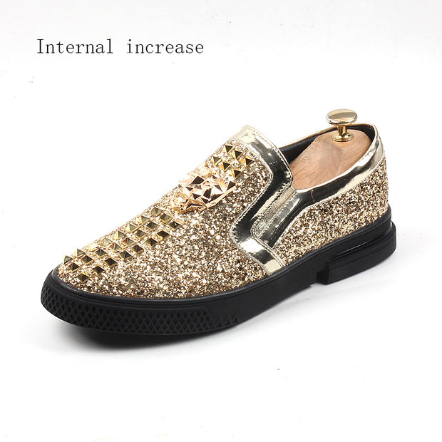 Men's Fashion Sequined Rivet Shoes