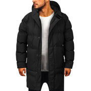 Casual Warm Hooded Long Snow Wear Jacket Coat Men Outwear