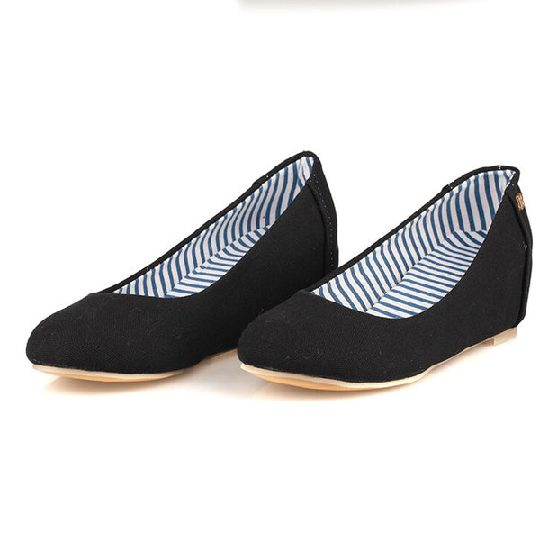 Fashion Ladies Round Toe Low Top Fashion Shoes