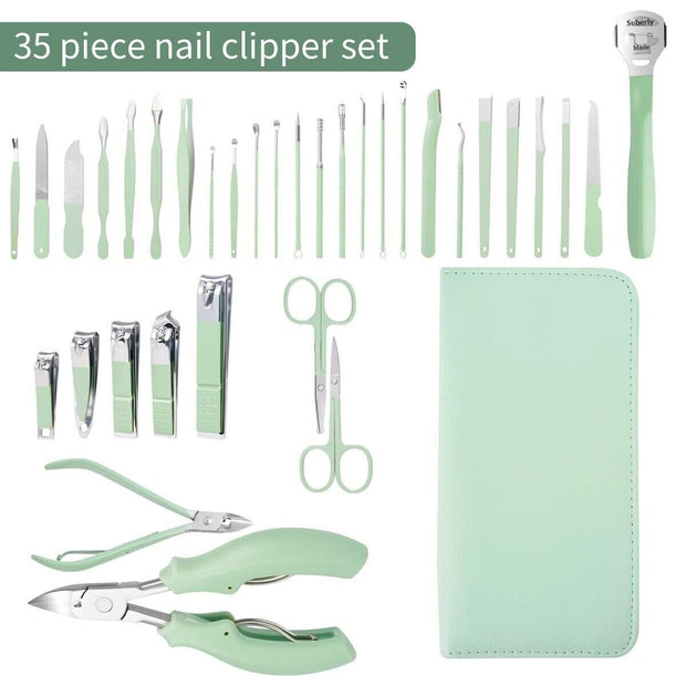 35pcs Manicure Set Personal Care Toenail Clippers Professional Nail Clipper