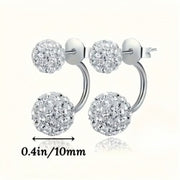 Exquisite Two Ball Design Earrings Made Of 925 Material Throughout The Body