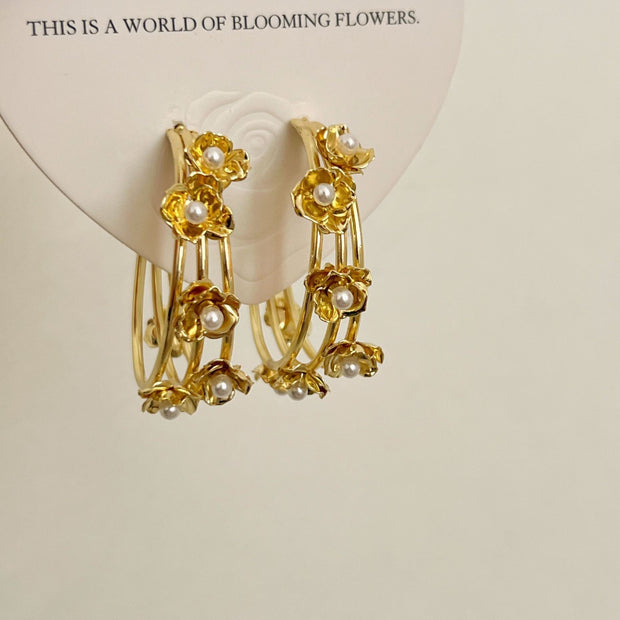 Retro Hong Kong Style Elegant Ear Studs Niche High Sense