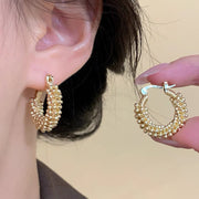 Retro Hong Kong Style Elegant Ear Studs Niche High Sense