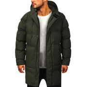 Casual Warm Hooded Long Snow Wear Jacket Coat Men Outwear