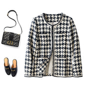 Houndstooth Small Fragrance Jacket Women Clothing