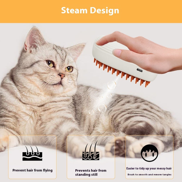 USB Rechargeable Pets Steam Brush Spray Massage Comb Pet Grooming Tools Cat Steam Comb Pet Products