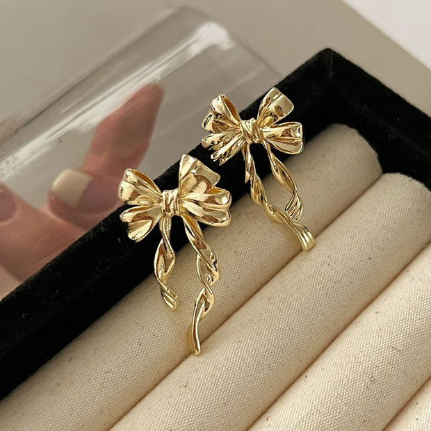 Retro Hong Kong Style Elegant Ear Studs Niche High Sense