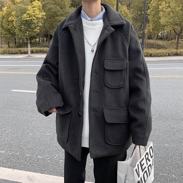 All-match Outer Wear Autumn And Winter Woolen Coat Men