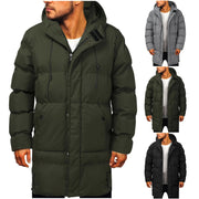 Casual Warm Hooded Long Snow Wear Jacket Coat Men Outwear