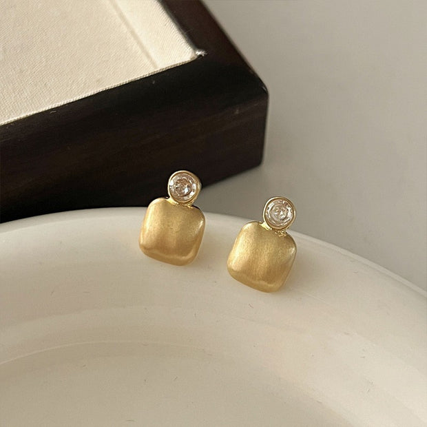 Retro Hong Kong Style Elegant Ear Studs Niche High Sense